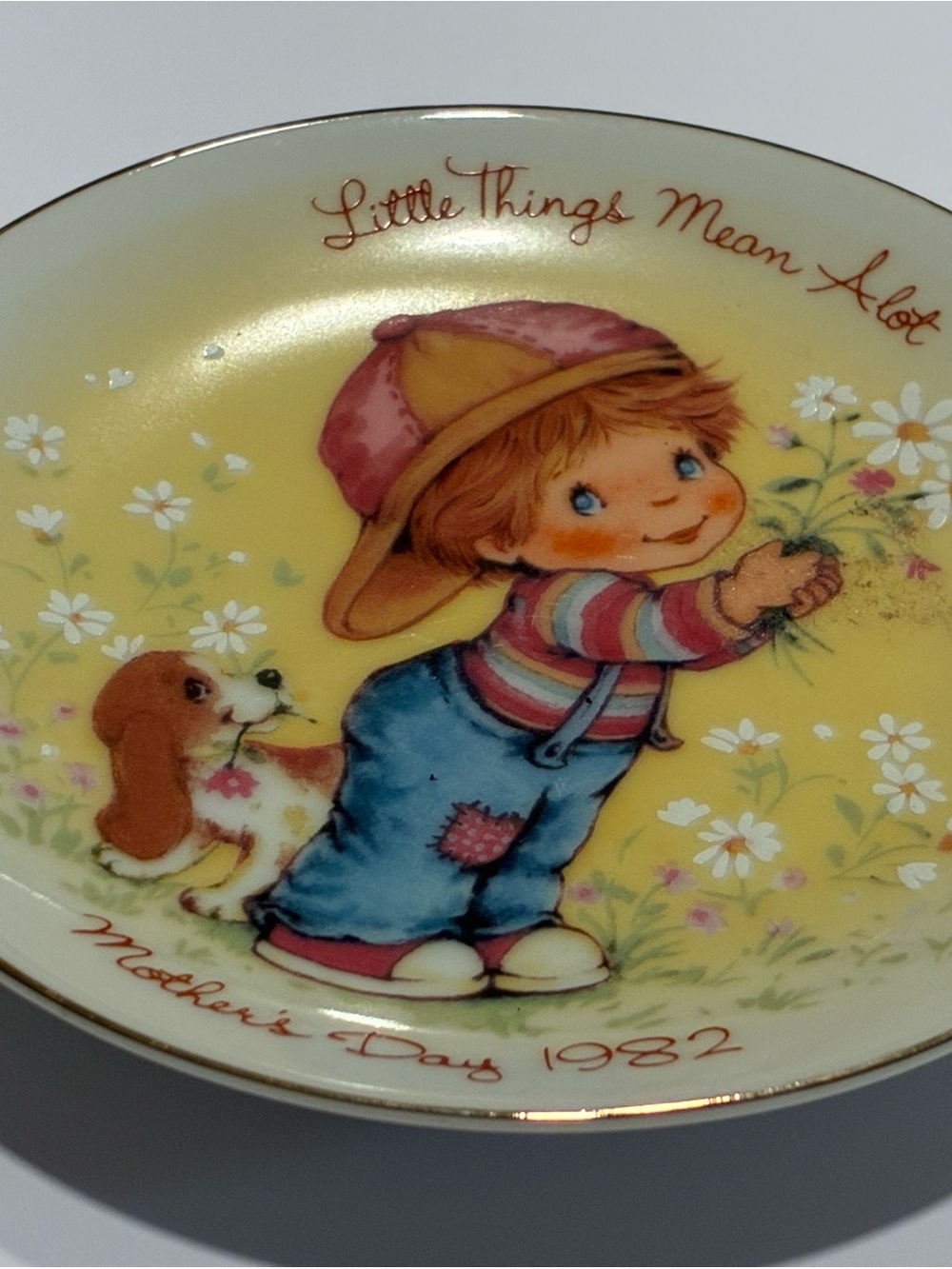 Vintage 1982 Avon Mother’s Day Plate Little Things Mean A Lot Trinket Decor - Picture 8 of 8